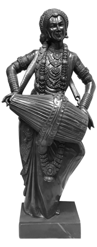 Gopī playing Mṛdaṅga